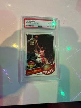 1979-80 Topps Moses Malone All-Star First Team Card #100 Houston Rockets PSA NM